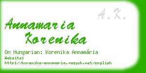 annamaria korenika business card